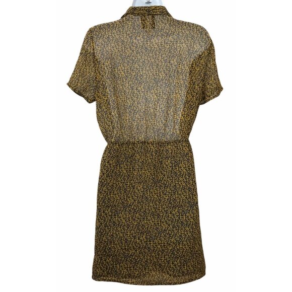 Alice in the Eve Shirt Dress 10 Animal Print Peter Pan Collar Short Sleeve Twee - Picture 2 of 4